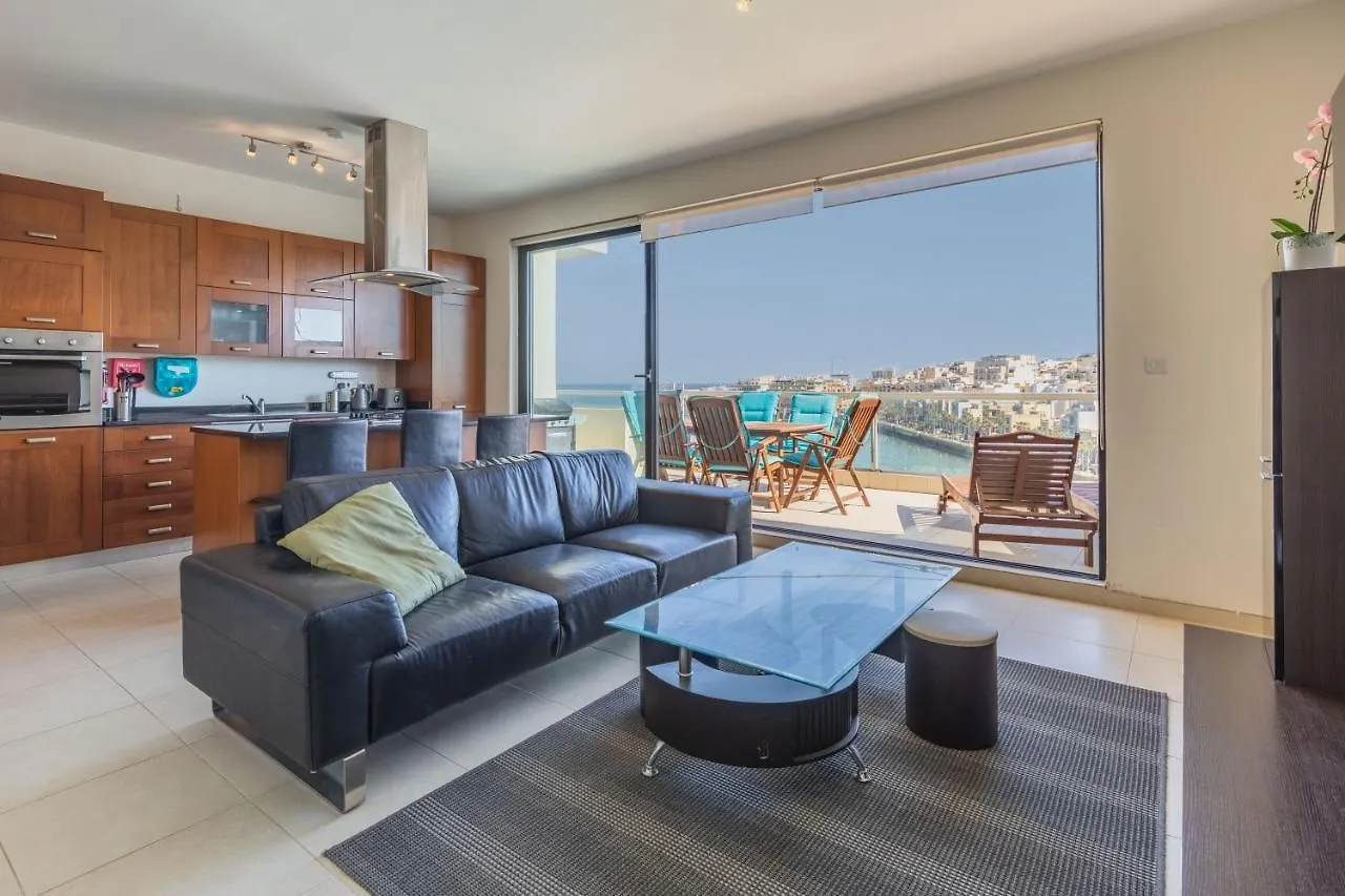 Apartment Gorgeous Two Bedroom Sea View In Marsascala Marsaskala